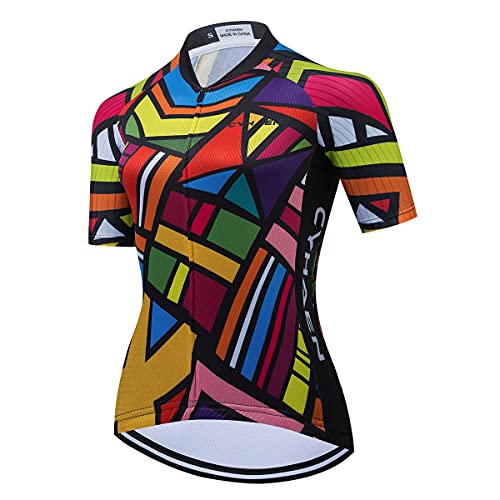 weimo Women Cycling Jersey Short Sleeve Breathable Biking Shirt