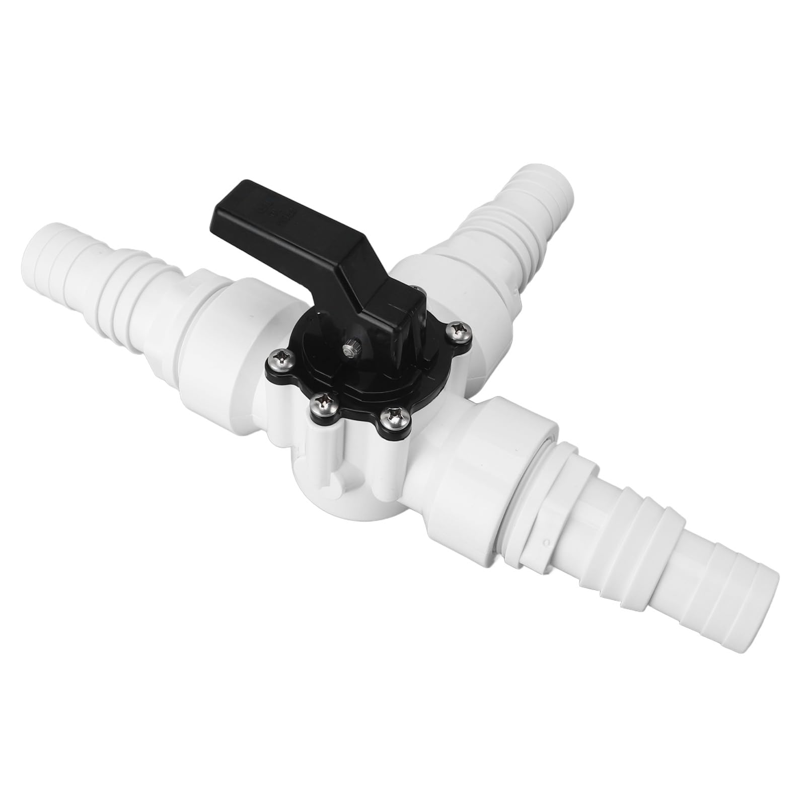 Dilwe Válvula de Agua Desviadora de 3 Vías para Uso Eficiente en Jardín y Piscina Adaptador de Manguera de PVC ABS Duradero de 1,25" y 1,5"