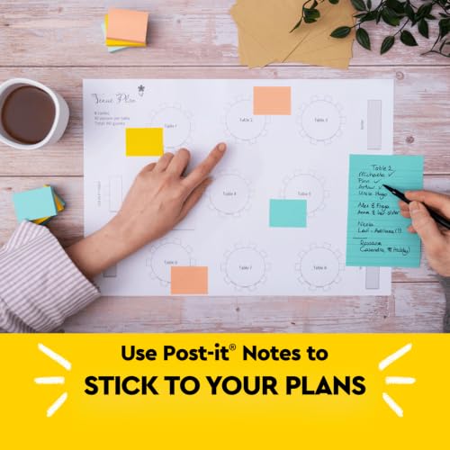 Image of 3M Post-it Yellow Sticky Notes| 2x100 Sheets | 2 Pads | 3 inch X 3 inch | Notes, Reminders, Study, School and organizing | Canary Yellow