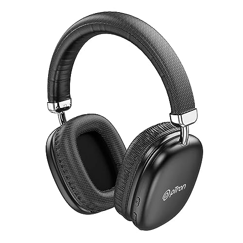 pTron Newly Launched Studio Ultima 35dB ANC Hybrid Active Noise Cancelling Over-Ear Headphones, 70Hrs Playtime, Punchy Bass, HD Mic, Bluetooth 5.3, Voice Assistant & Type-C Fast Charging (Black)