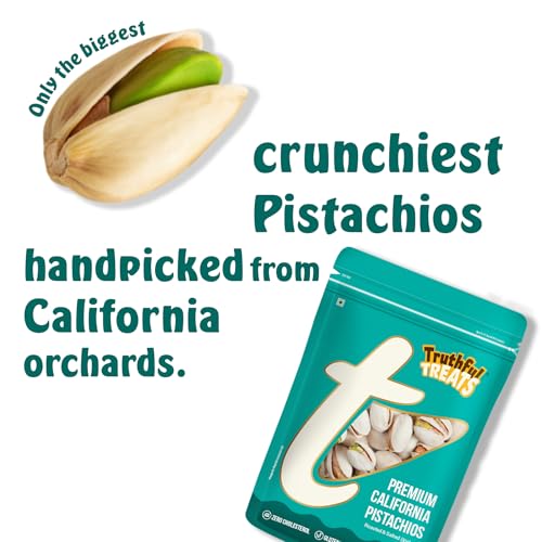 Image of Truthful Treats Pistachios 500g Roasted & Salted California Pista | Crunchy Whole Nuts in Shell for Daily Snacking & Household Consumption | Rich in Protein & Omega-3
