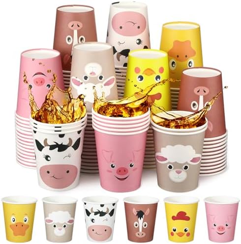Amazon.com: Lidmada Farm Animals Party Favors Goodie Cups, 24 Pack ...