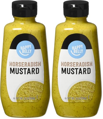 Amazon Brand - Happy Belly Horseradish Mustard, Kosher, 12 ounce (Pack of 2)