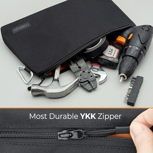 image for COREFLEX Premium Tool Pouch Zipper Bag, Small Tool Bag, Multipurpose S