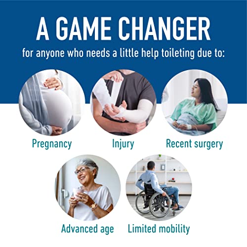 Juvo Travel Toilet Aid | Portable Personal Cleaner For Wiping | 17" Long Reach Comfort | Trigger Release | Sanitary Tip Cover (Tta01) #TOP4