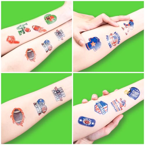 96 PCS Football Sports Pre-Cut Temporary Tattoos for Kids | Super Cute Football Themed Birthday Party Favors, Supplies, Decorations, Fake Tattoo Stickers (Multiple) - Image 7