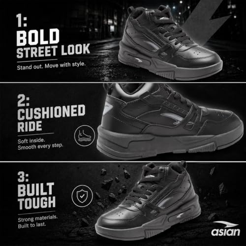 Image of ASIAN Men's MEXICO-11 Casual Sneaker Shoes with Synthetic Upper Lightweight Comfortable Mid Top Sneaker Shoes for Men's & Boy's