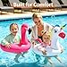 2 Pack Pool Floats for Kids Unicorn Flamingo Swim Ring Kids Pool Floaties Inflatable Swimming Pool Raft Party Water Toys for Age 2-5 Year Toddlers Girls Boys Summer Beach Float