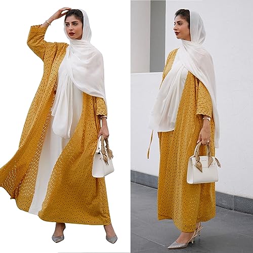 Cardigan ouvert sur le devant et robe longue pour sublimer la silhouette