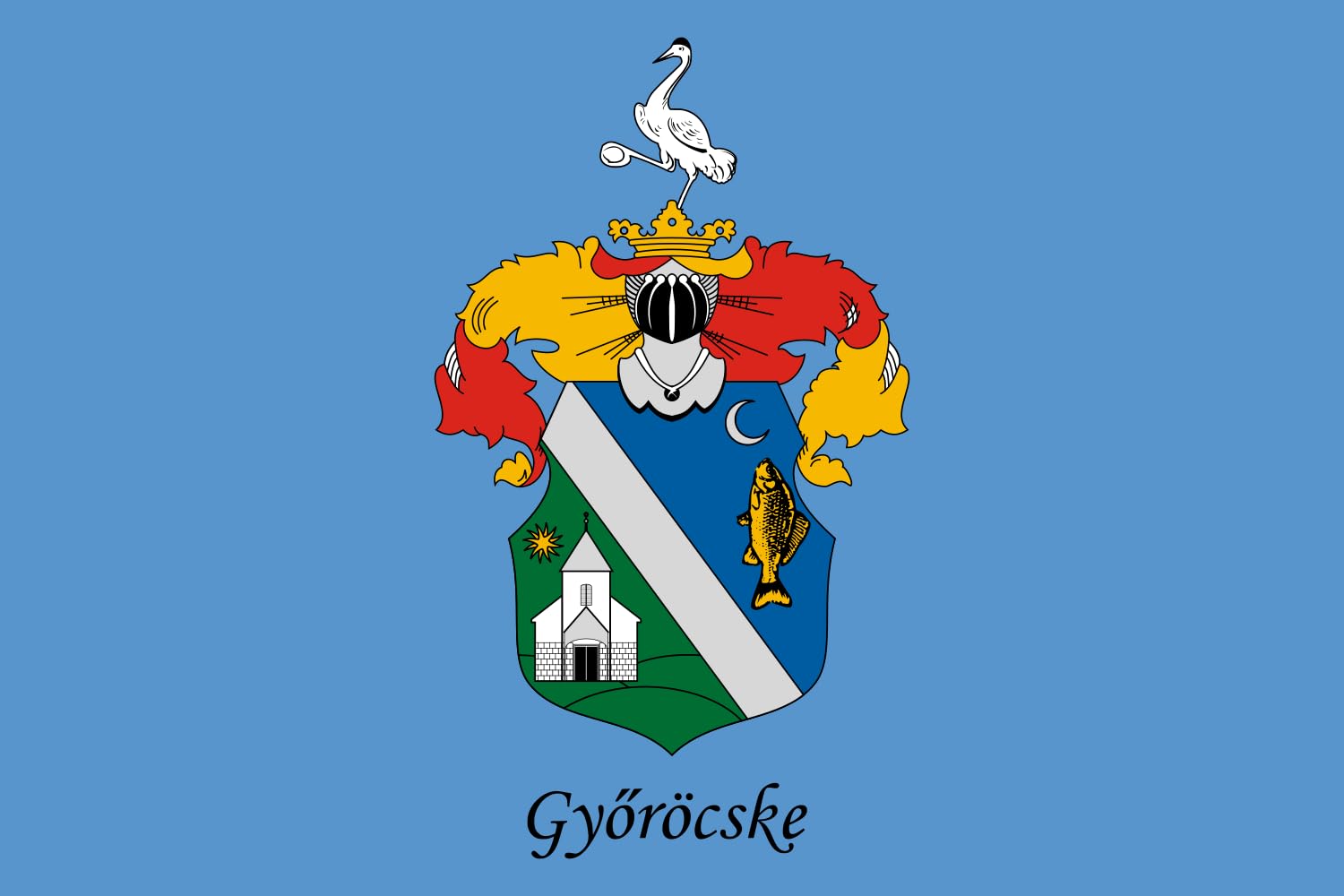 Bandiera Large Győröcske | bandiera paesaggio | 1.35