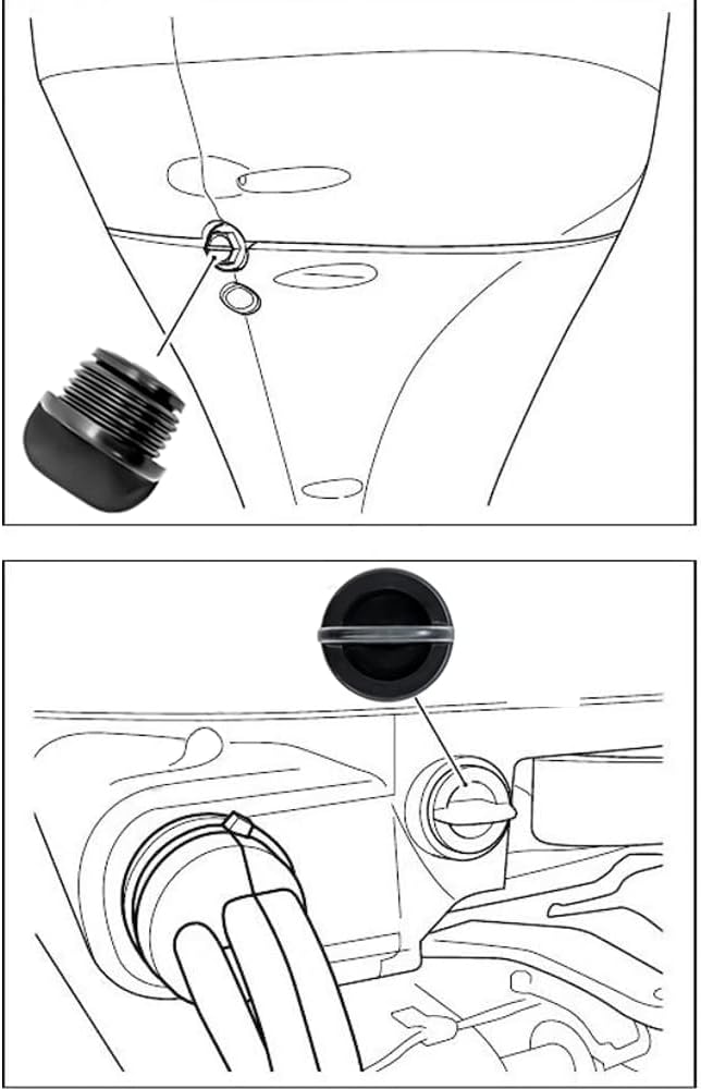1791393J00 Water Flush Plug for Suzuki 4 Stroke，Flush Plug and Gasket Kit for Suzuki Outboards Engines， 17913-93J00 & 17914-93J01(Fits: DF150 – 350hp and DF90A)