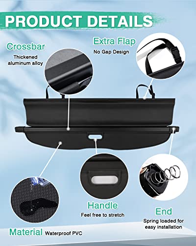 Image of Powerty Cargo Cover for 2019-2024 Subaru Forester Accessories, Canvas