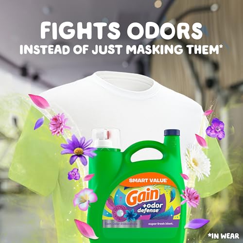 Save 25% on Gain Odor Defense Laundry Detergent, 107 Loads