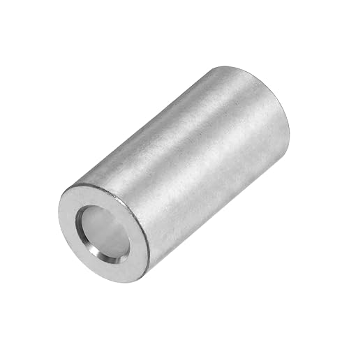 Miniatura 5 de uxcell 10 piezas de espaciador de aluminio de 0.197 in de diámetro de 0.394 in de diámetro exterior, 0.984 in de longitud, buje de separación de