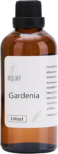 MQLMF Gardenia - Aceites esenciales de flores  3.4 fl oz, puro natural, aceite difusor de la colección de hotel, repuestos de difusor sin agua,