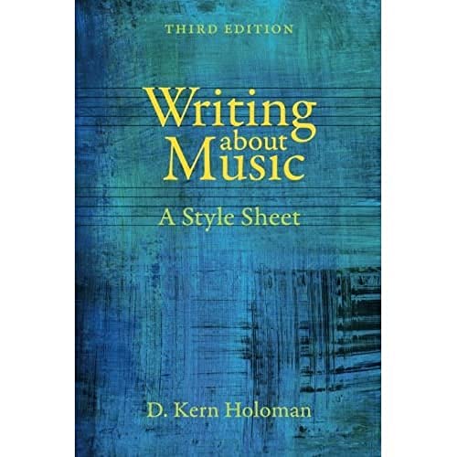 Writing about Music: A Style Sheet