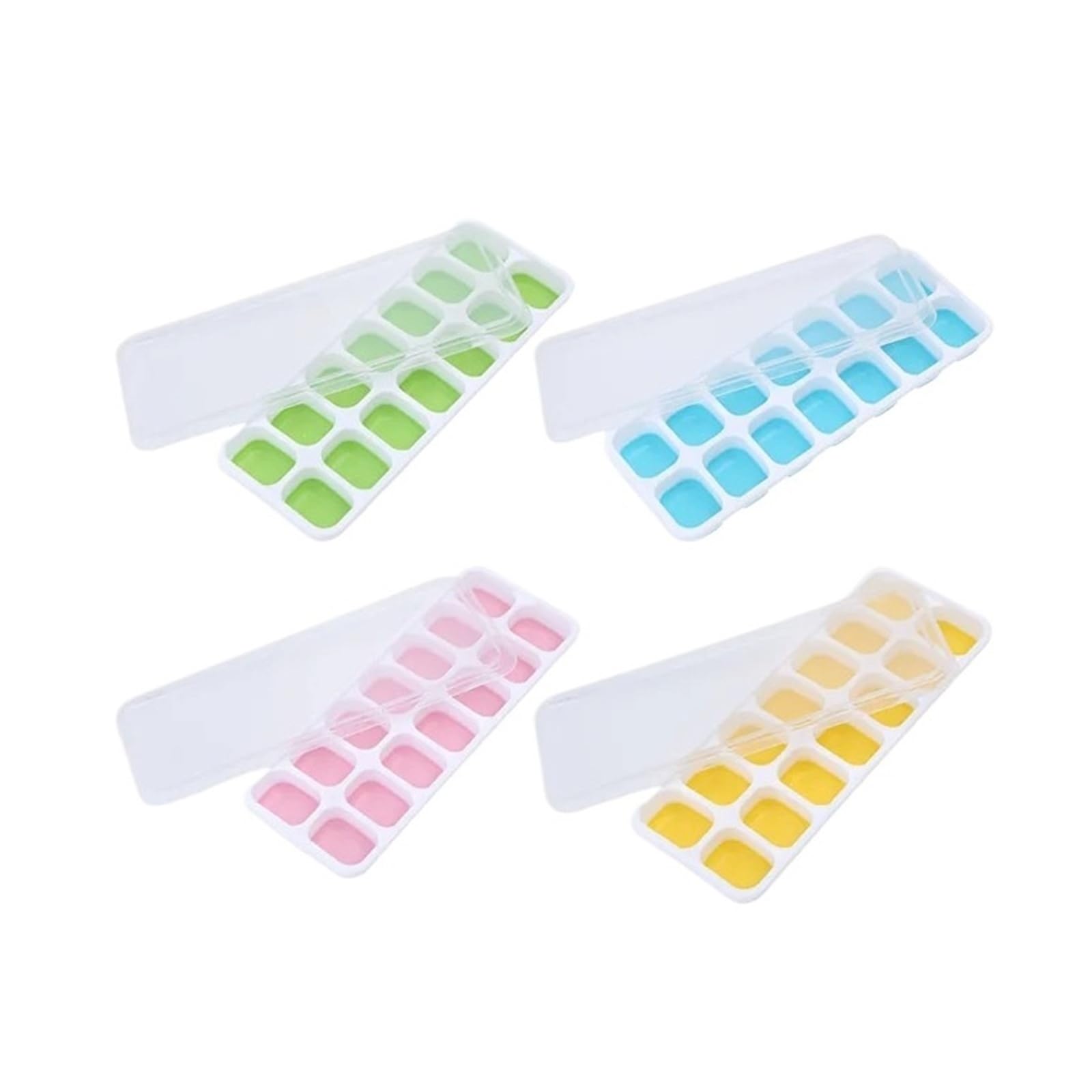 Stampo for ghiaccio in silicone, vassoio estivo for la casa durevole, con accessori da cucina di produzione coperti(4pcs)