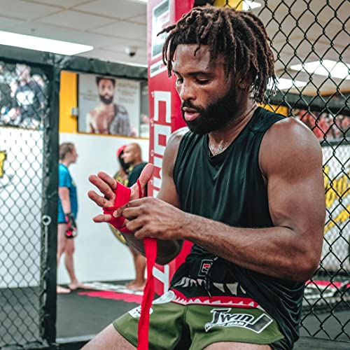 180" Pinnacle 2-Tone Semi-Elastic Professional Boxing Hand Wraps For Kickboxing, Mma, Muay Thai Sparring Training #TOP2