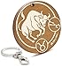 LIKY® Signe du zodiaque taureau - Porte-clés original en bois gravé cadeau pour les fans de l'astrologie femme homme anniversaire passe-temps bijoux pendentif sac à dos