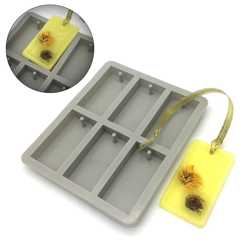 Stampi Per Cera In Silicone AIFUDA - Rettangolari Per Portachiavi E Ciondoli Fai Da Te | Per Resina E Artigianato - Foto 9