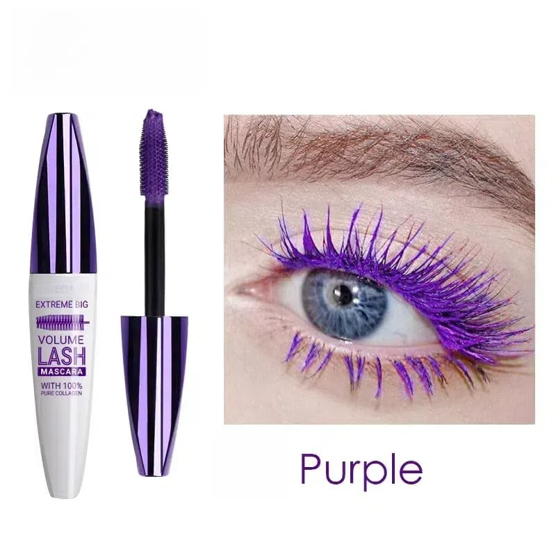 EOGRFW 5D Primer Waterproof Mascara Purple Liquid, Long Lasting Thick & Volumizing, Smudge-Proof Fiber, Curling Eye Lashes - Image 3