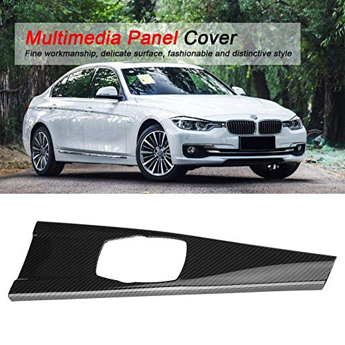 Aramox Multimedia Panel Cover, Carbon Fiber Abs Interior Multimedia Panel Cover Trim Left‑Hand Driving For 3 Series F30 F34 4 Series F33 F36 #TOP2