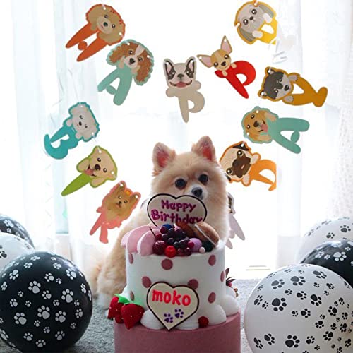 Image of PartyWoo Paw Latex Matte Balloons 50pcs White Balloons Helium 12 Inch | Dog Animals Theme Party Birthday Baby Shower Bridal Shower Gender Reveal Graduation Party Decorations