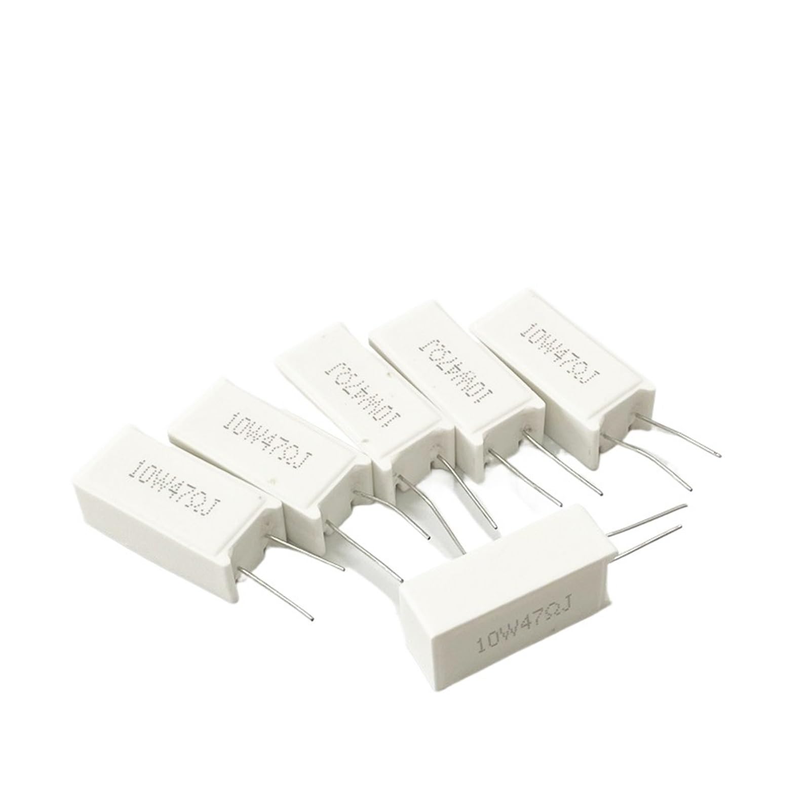 GUTUYEHKEA Cement Resistors 5PCS 10W 100-820R Ohm Vertical Wirewound Resistor Pack(250R)