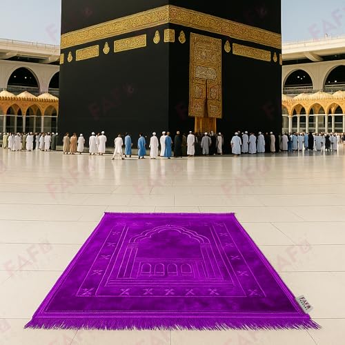 Image of Modern Premium Janamaz Prayer Mat Musalla Soft Velvet Mat for Salah Musallah and Namaz