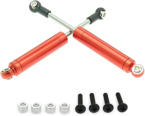 Miniatura 10 de Paquete de 4 amortiguadores de amortiguadores internos de 4.016 in para camión oruga 110 HSP HPI AXIAL Tamiya LOSI RC piezas mejoradas de metal para