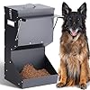 Automatic Dog Feeder Large Breed with Lid, 25 Lbs Outdoor and Intdoor Gravity Dog Feeder and Hanging Self Feeding Dogs Food Dispenser, Automatic Dogs Feeders For Large Dogs, Cats, Deer, Chicks