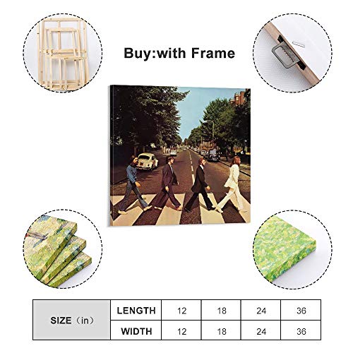 LIULANG Beatles Abbey Road Cover Parody Poster mural sur toile pour chambre familiale 70 x 70 cm - Les Beatles, Paul McCartney, John Lennon, RIngo Starr, George Harrison LIULANG Beatles Abbey Road Cover Parody Poster mural sur toile pour chambre familiale 70 x 70 cm – Image 3