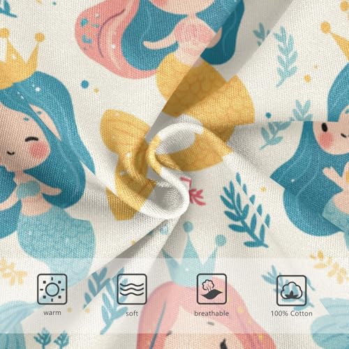 Wusikd Cute Mermaids Boys' Underwear Cotton Crowns Boys Briefs Soft Toddler Underwear 2T3