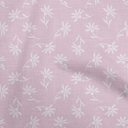 oneOone Cotton Jersey Rose Pink Fabric Asian Block Quilting Supplies Print Sewing Fabric By The Yard 58 Inch Wide