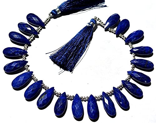 Lapis-lazuli naturel taillé en poire allongée LKBEADS pour création de bijoux uniques en perles