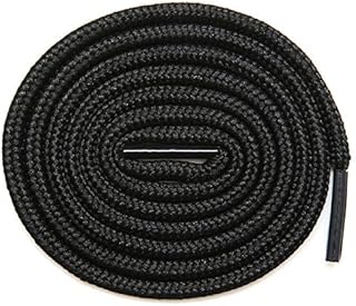 Round Boot Laces 2 Pair Heavy Duty and Durable Shoelaces- for Sneakers, Work Boots, Hiking Shoes Replacements (36 inches (91 cm), Black)