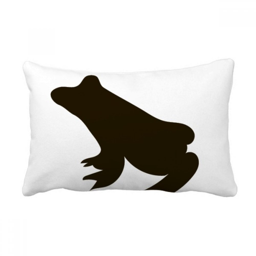 Coussin oreiller lombaire grenouille noire avec insert housse canapé 16x24
