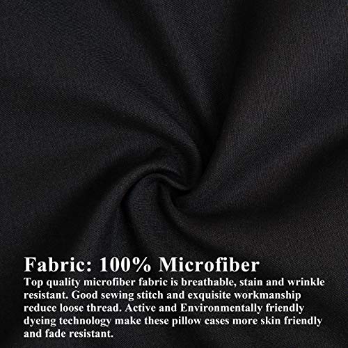 Image of NTBAY 2 Pack Pillows with Pillowcases, Soft Cotton Down Alternative 14x20 Envelope Pillows for Sleeping in Crib Bed - Machine Washable - Breathable Travel Pillow, Black