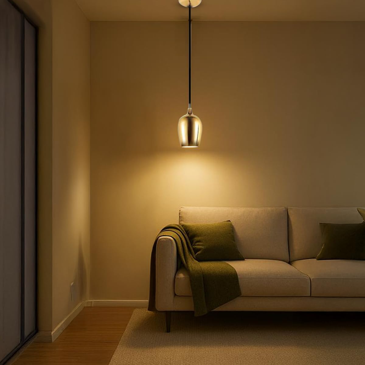 PHILIPS Lustre Pendant Light | Sleek Gold Finish | Contemporary Hanging Ceiling Lamp with 1x24W E27 Holder | Perfect Decorative Lighting for Home Interiors | Pack of 1-picture-11