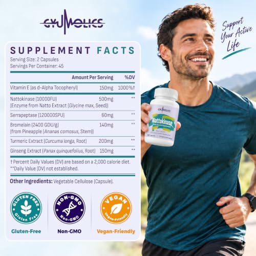 Gyumolics Nattokinase Multi-Enzyme Supplement