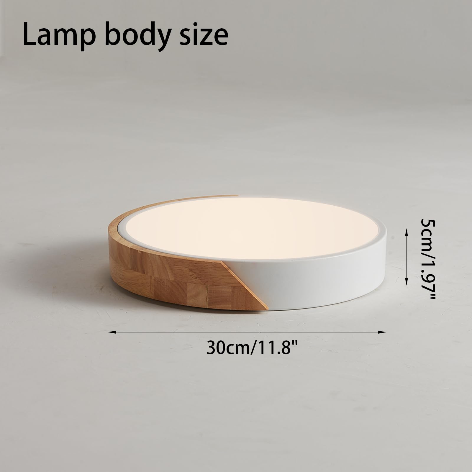Plafondlamp LED 24W, Moderne Ultradun Vierkant Houten Plafondlamp LED 24W, Moderne Ultradun Vierkant Houten