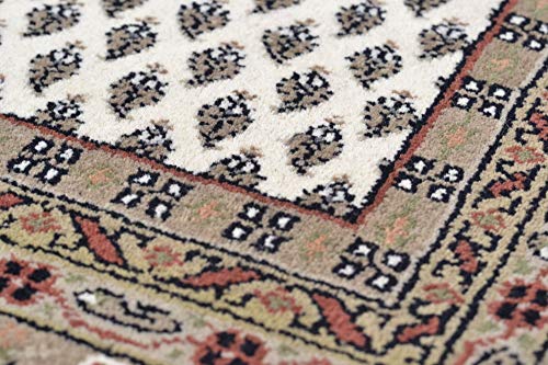 THEKO | Klassischer Orientteppich aus 100% Schurwolle - Chandi Mir | handgeknüpft | Rugmarksiegel | Beige | 60x90 cm – Bild 6