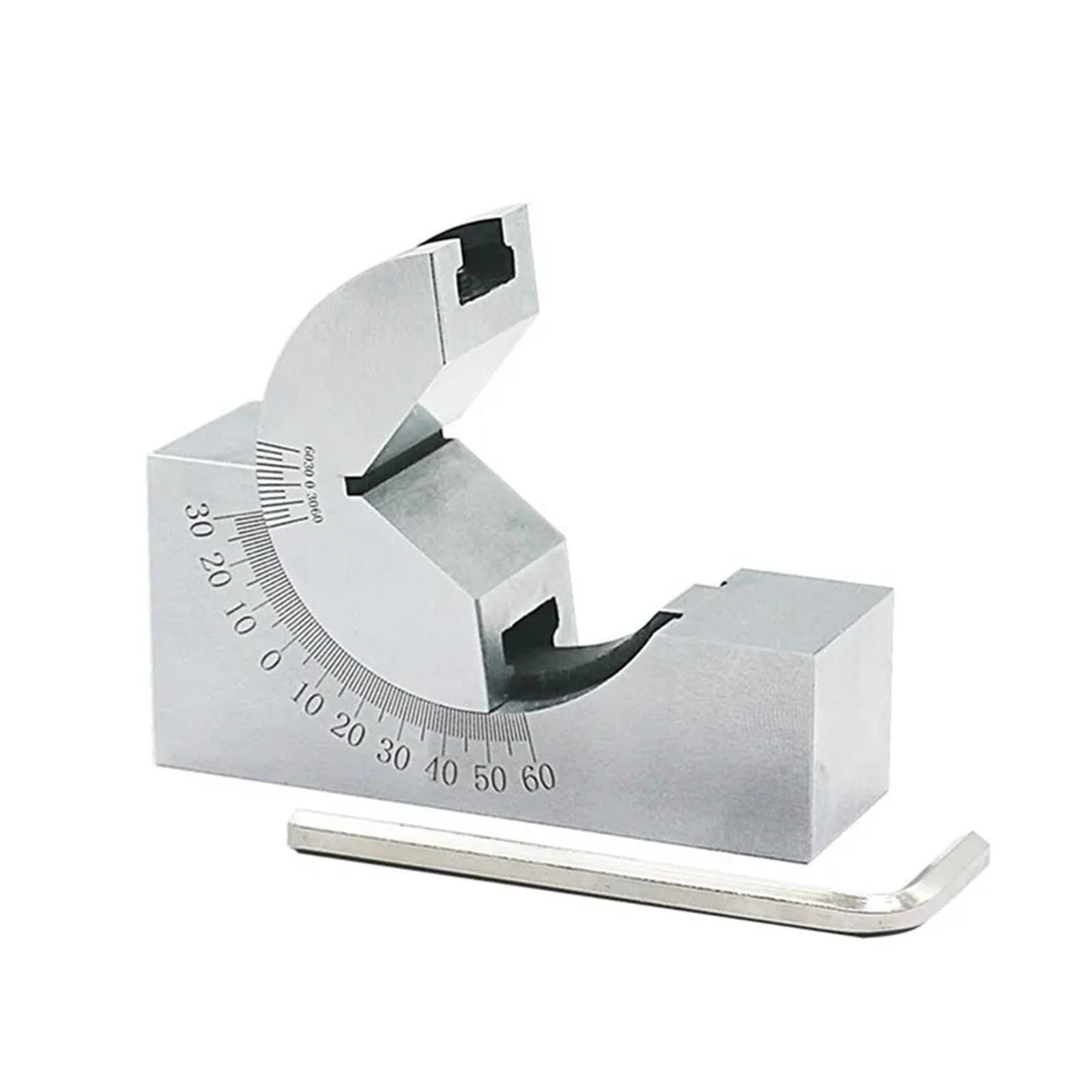 Juego de Calibres, Bloque angular, medidor de precisión, ajustable, bloque en V, configuración fresado, placa 0 a 60 grados(46)