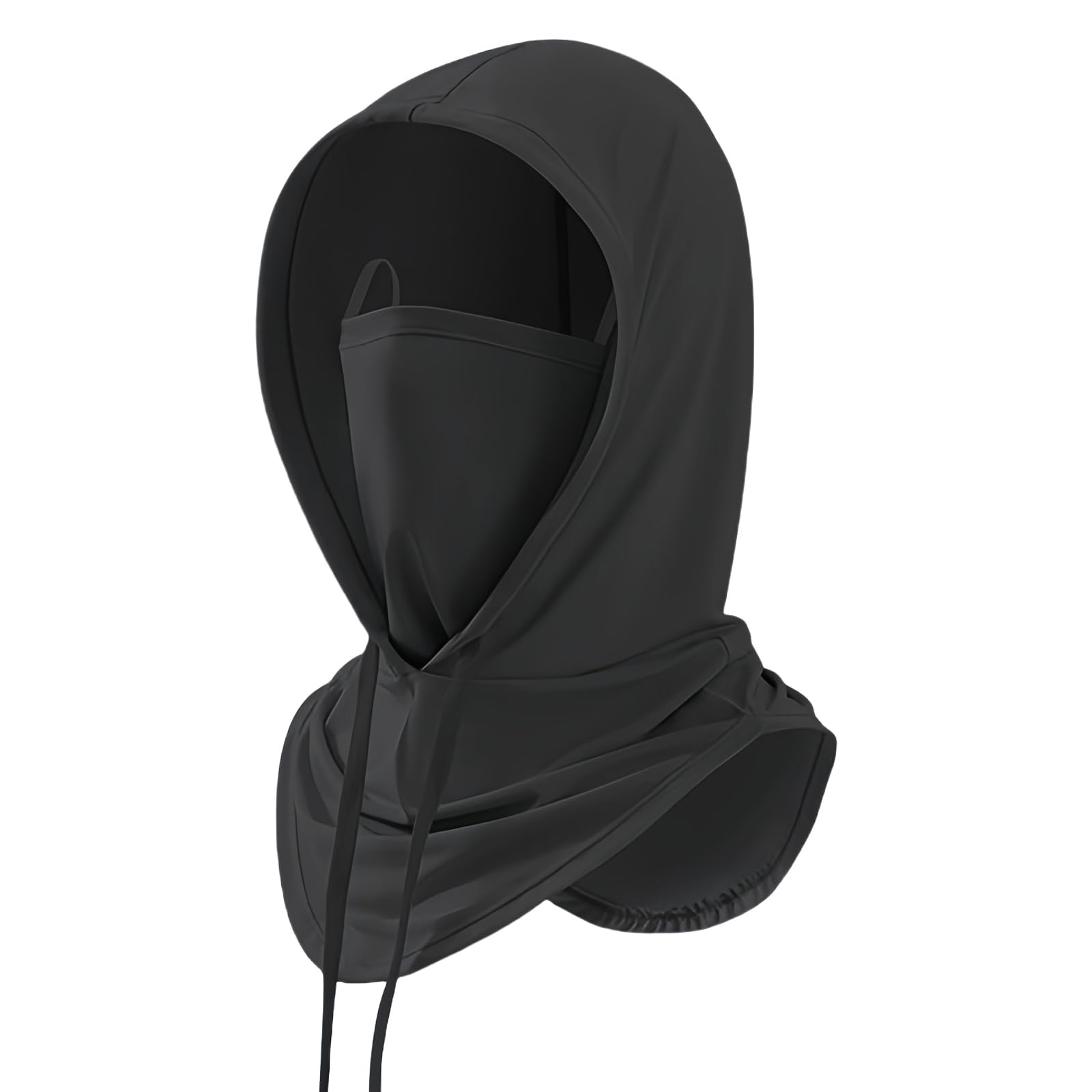 Adorila Cooling Balaclava Face Mask Men, Breathable Full Head Mask Face Cover, Windproof Sun Protection Hood for Women (Black)