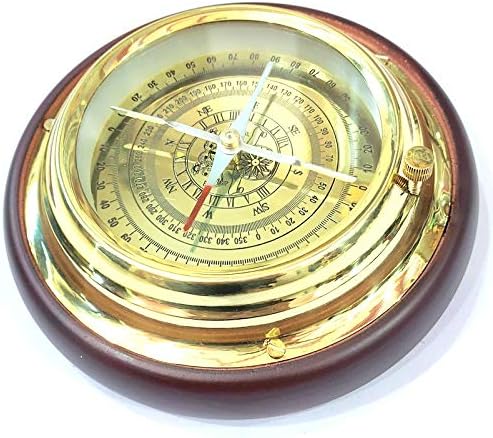 Aysha Nautical Antique Brass Magnifying/Navigational/Magnetic 6" Sailing Ship/Boat Desk Compass