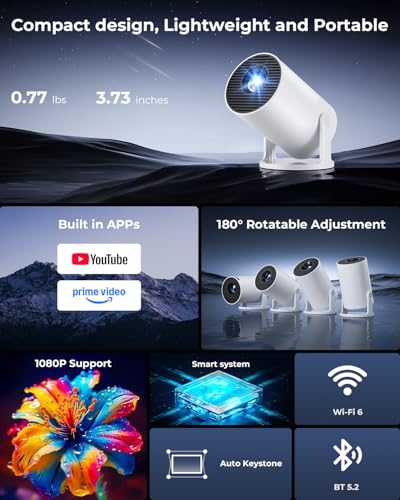 Portable Smart Projector 4K Support