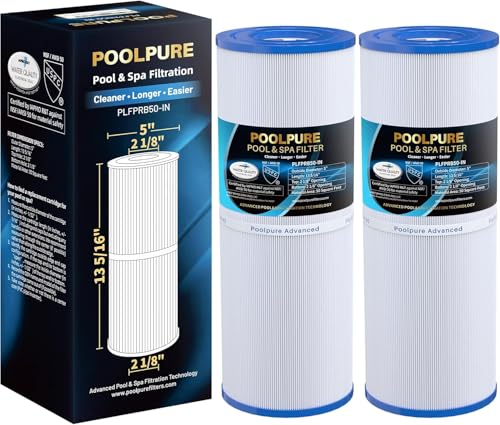 POOLPURE Filtres de Spa pour Spa Unicel c4950 / C-4950 Cartouche de Spa de 50 'en Remplacement de Pleatco PRB50IN pour spas Arctic, Beachcomber, Canadian,...