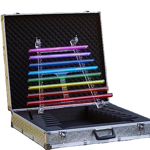 Crystal Harp Kit, 8 Notes C5 D5 E5 F5 G5 A5 B5 C6, With Aluminum Suitcase, For Balancing Body Chakra, Adjusting Emotional State(440HZ)
