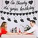 Go Shawty Its Your Birthday Decorations-Black Happy Birthday Banner Hip Hop Theme Happy Birthday Decorations Hanging Hearts Decorations with Swirls Birthday Decorations for Women Men Adult