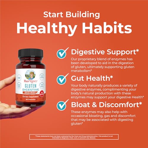 MaryRuth Organics Gluten Enzymes Capsules | Enzyme Supplement for Gut Health Support | Gluten Digestion | & Nutrient Absorption | Vegan | Gluten Free | 60 Count - Image 6